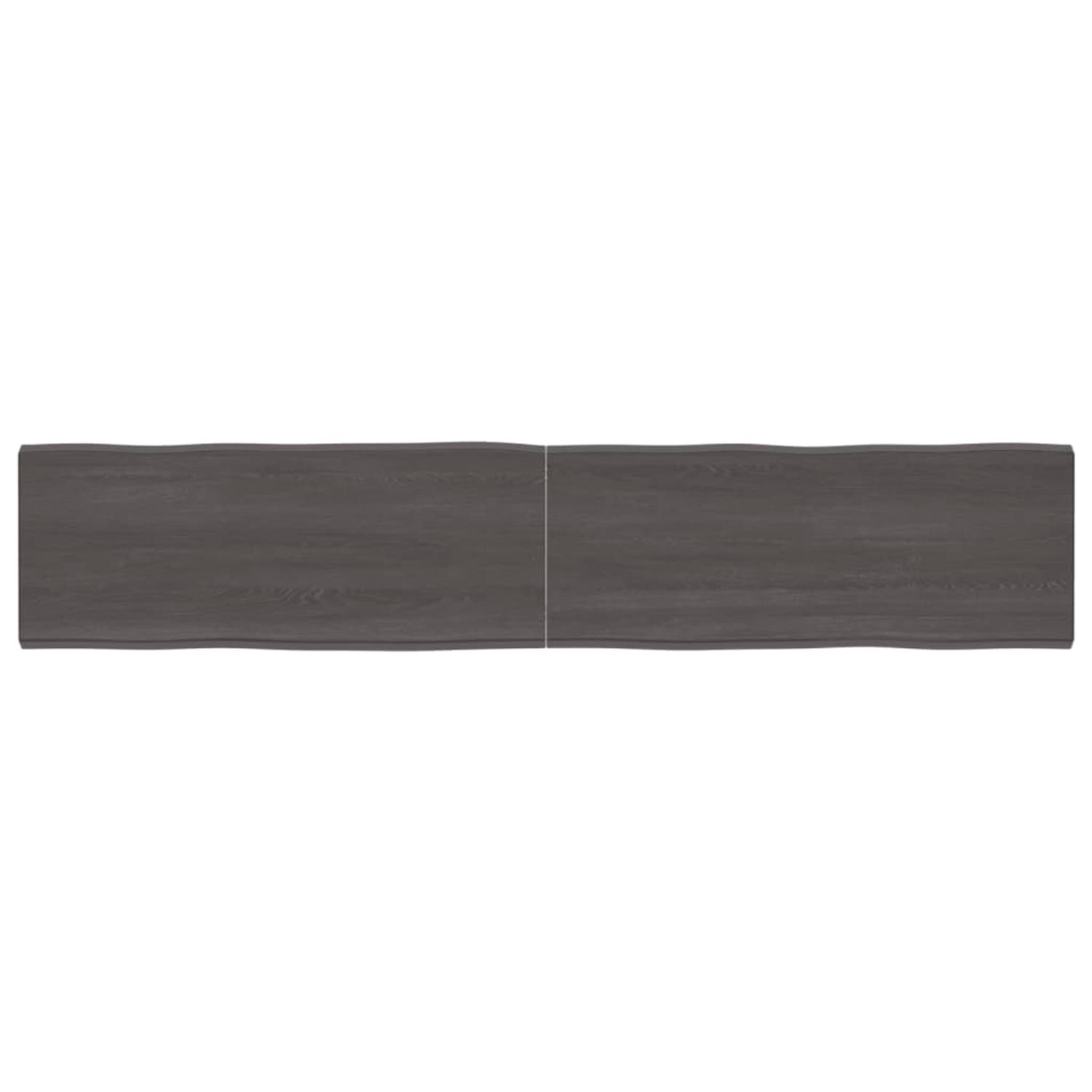 vidaXL Tafelblad natuurlijke rand 200x40x6 cm eikenhout donkergrijs aanbieding