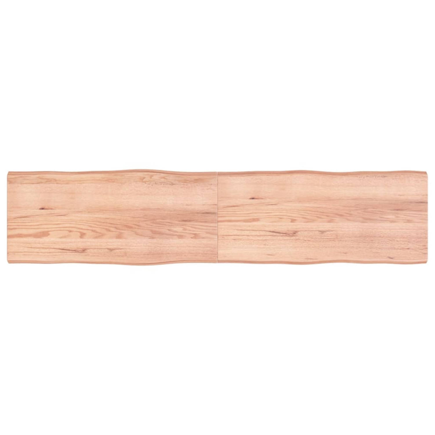 vidaXL Tafelblad natuurlijke rand 220x50x4 cm eikenhout lichtbruin aanbieding