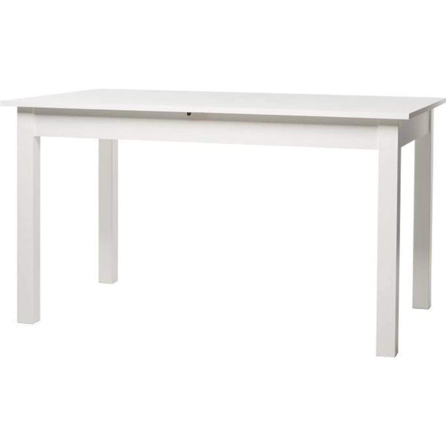 COBURG Uitschuifbare eettafel van 6 tot 10 personen klassiek wit - L 137-177 xl 80 cm aanbieding