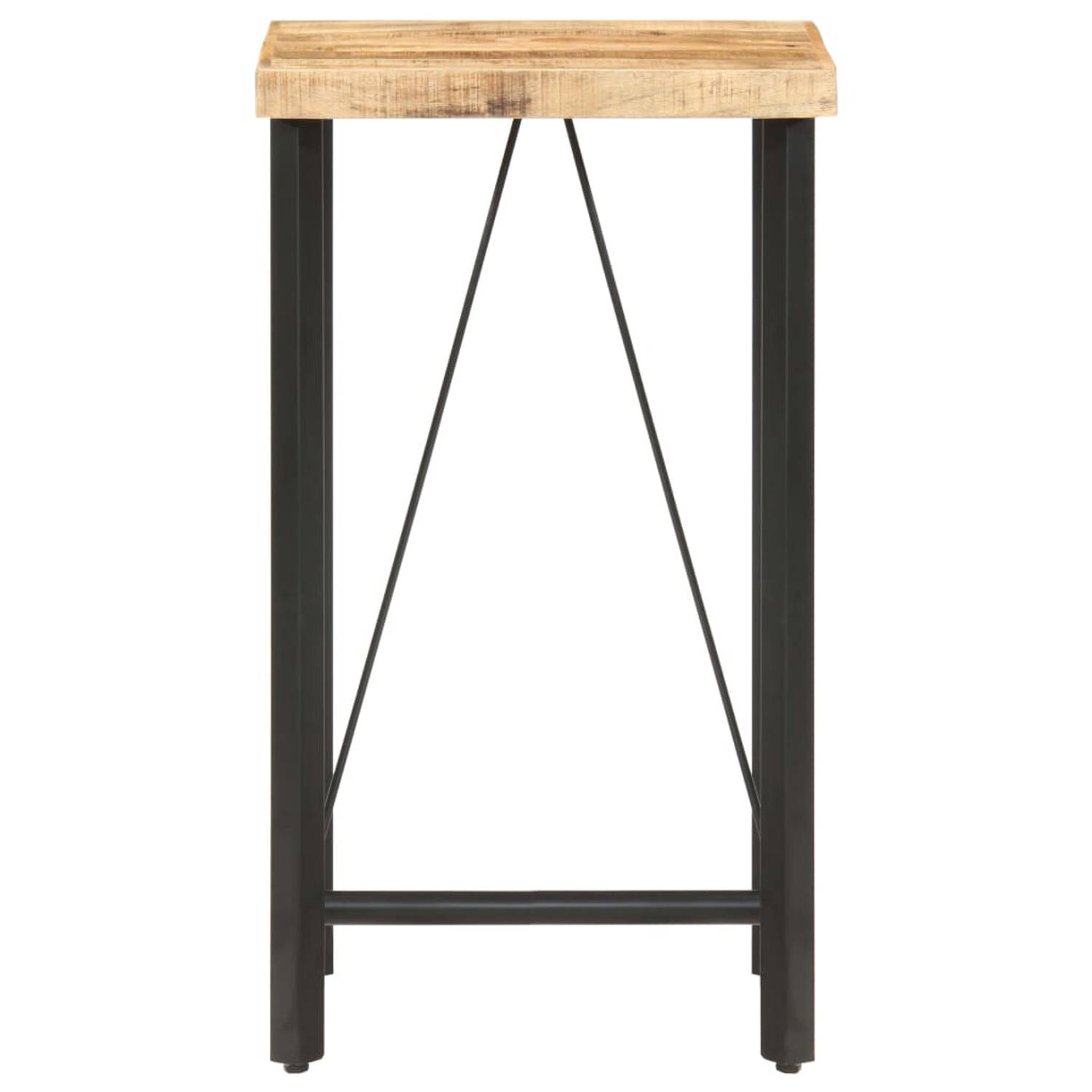 The Living Store Bartafel Industriële Stijl - 60x60x107 cm - Mangohout en IJzer aanbieding