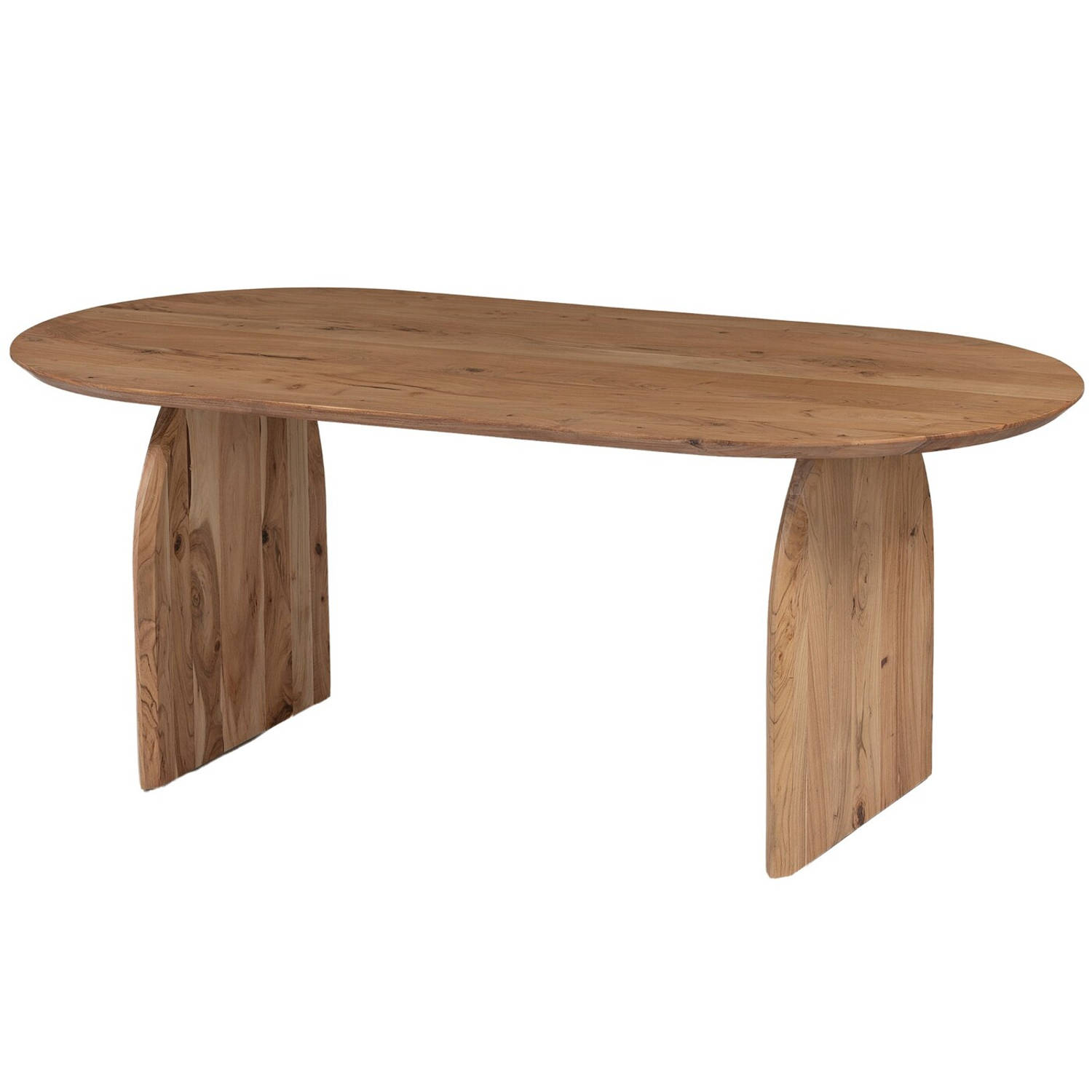 Giga Meubel - Eettafel Ovaal - 240cm - Naturel - Mangohout - Eettafel Daan aanbieding