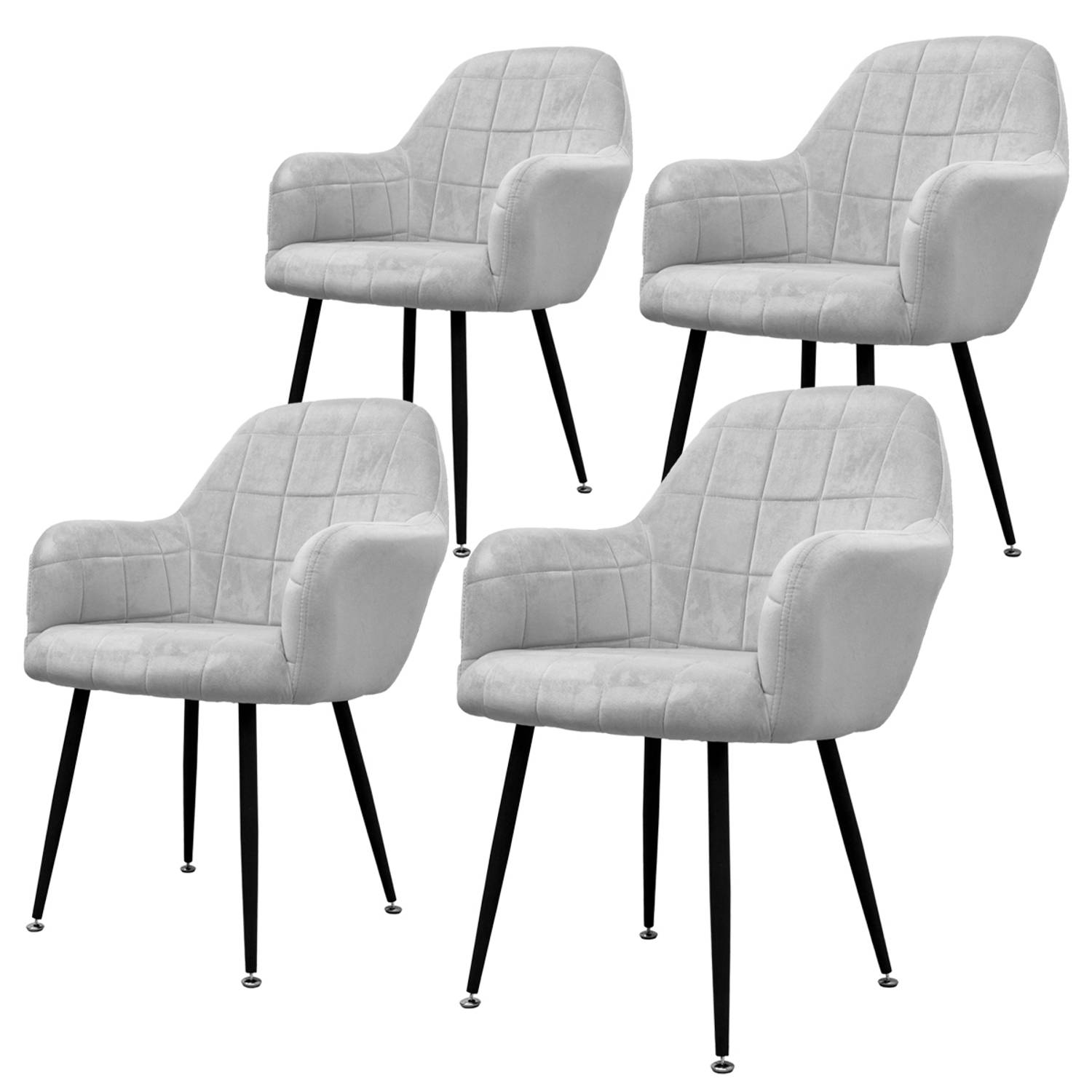 2 x eetkamerstoelen grijs aanbieding