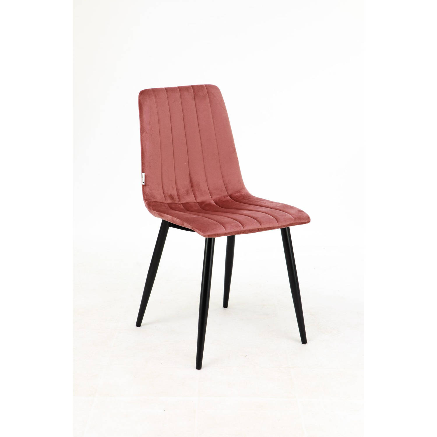 MaxxHome Eetkamerstoel - Eetkamerstoelen set van 2 - Velvet/Stoffen Stoel - Roos aanbieding