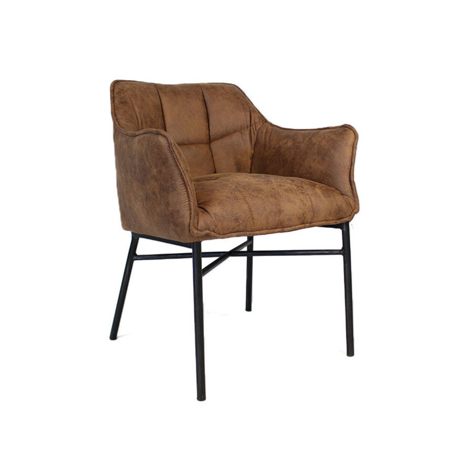 Bronx71 Industriële eetkamerstoel Aaron cognac. aanbieding