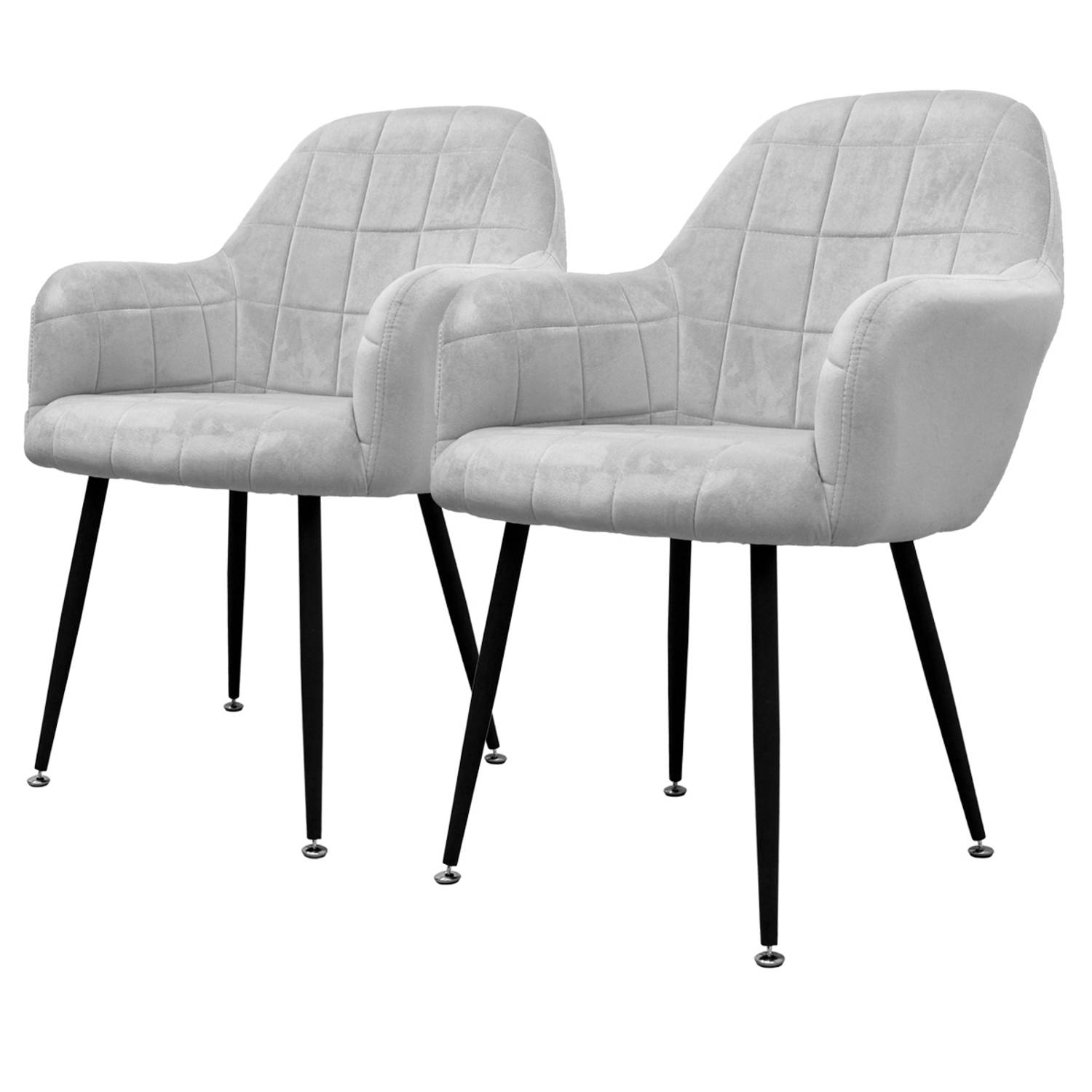 2 x eetkamerstoelen grijs aanbieding