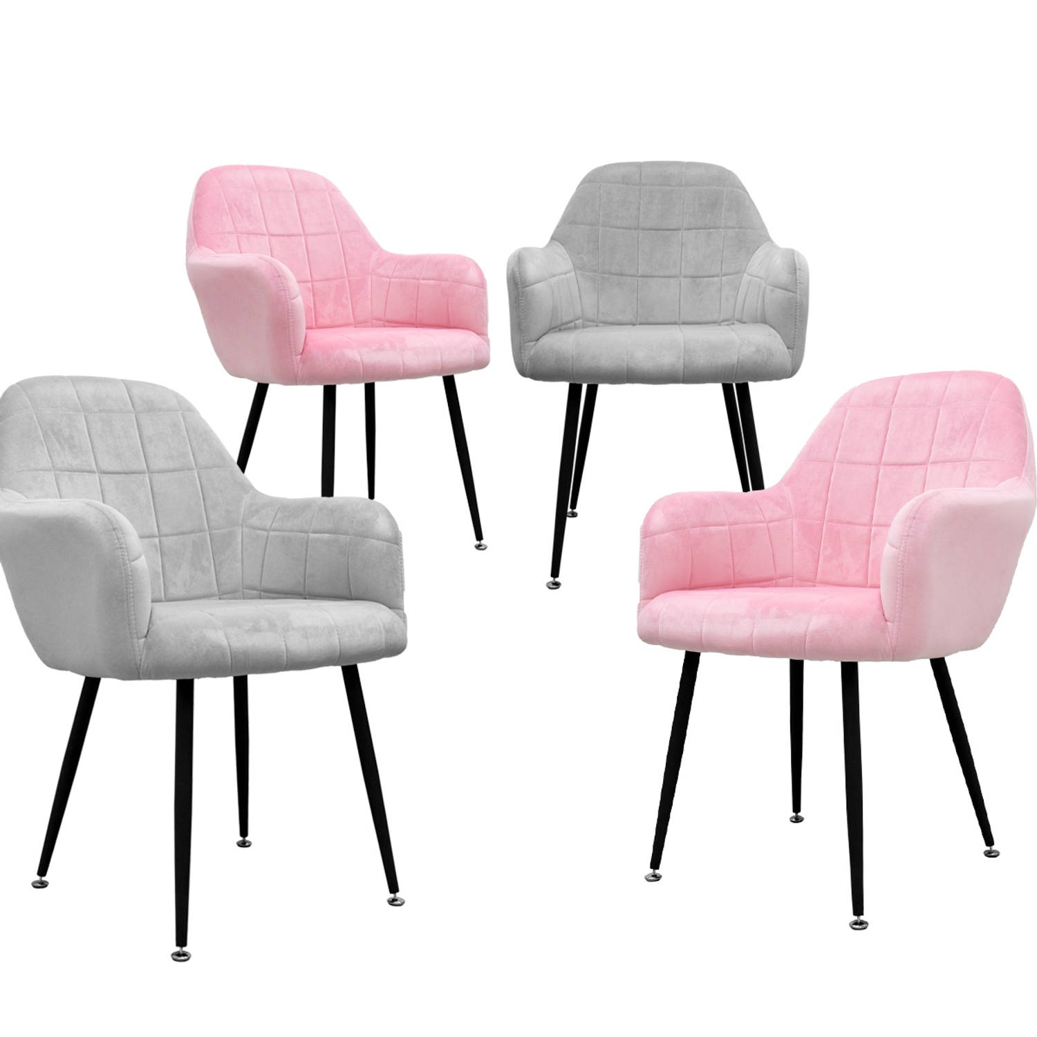 2 x eetkamerstoelen grijs aanbieding