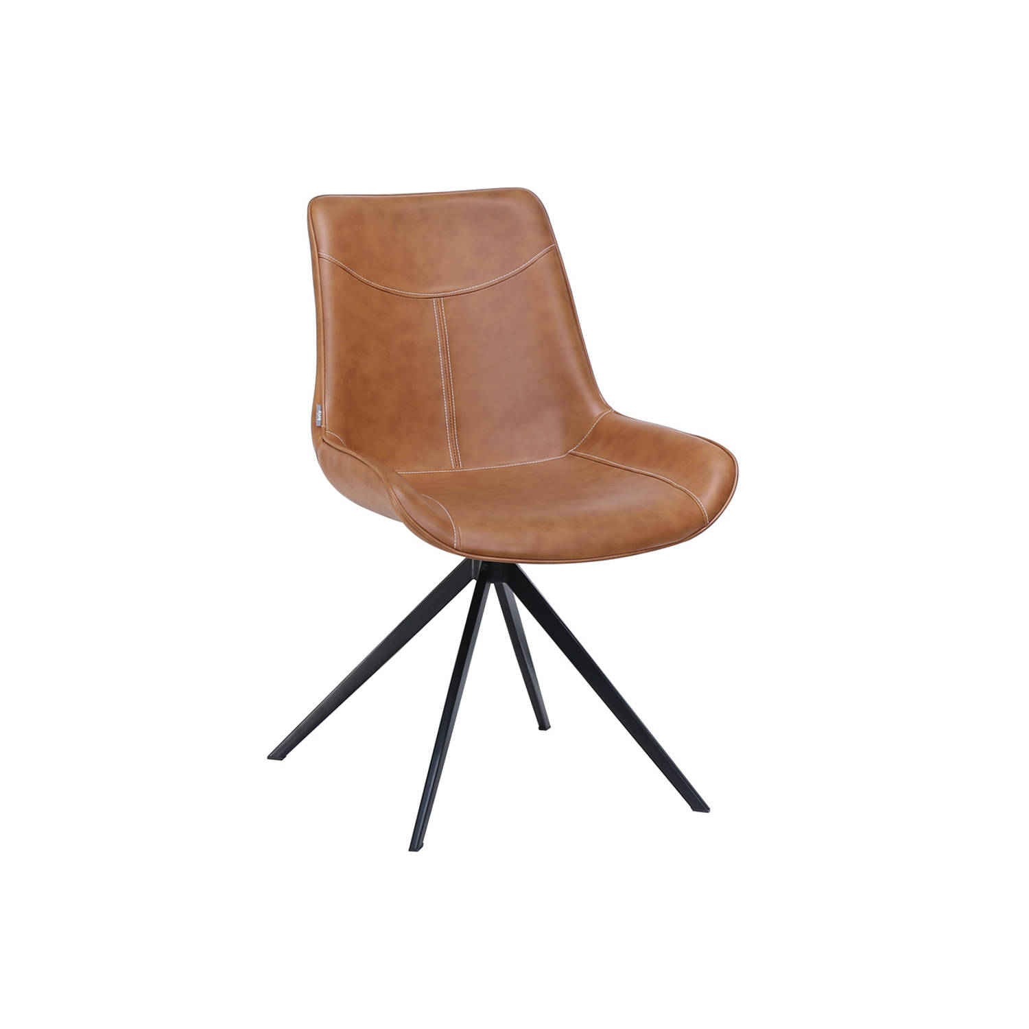 Brix - Eetkamerstoel Brix Lewis Cognac - Stof - 55x64x85 aanbieding