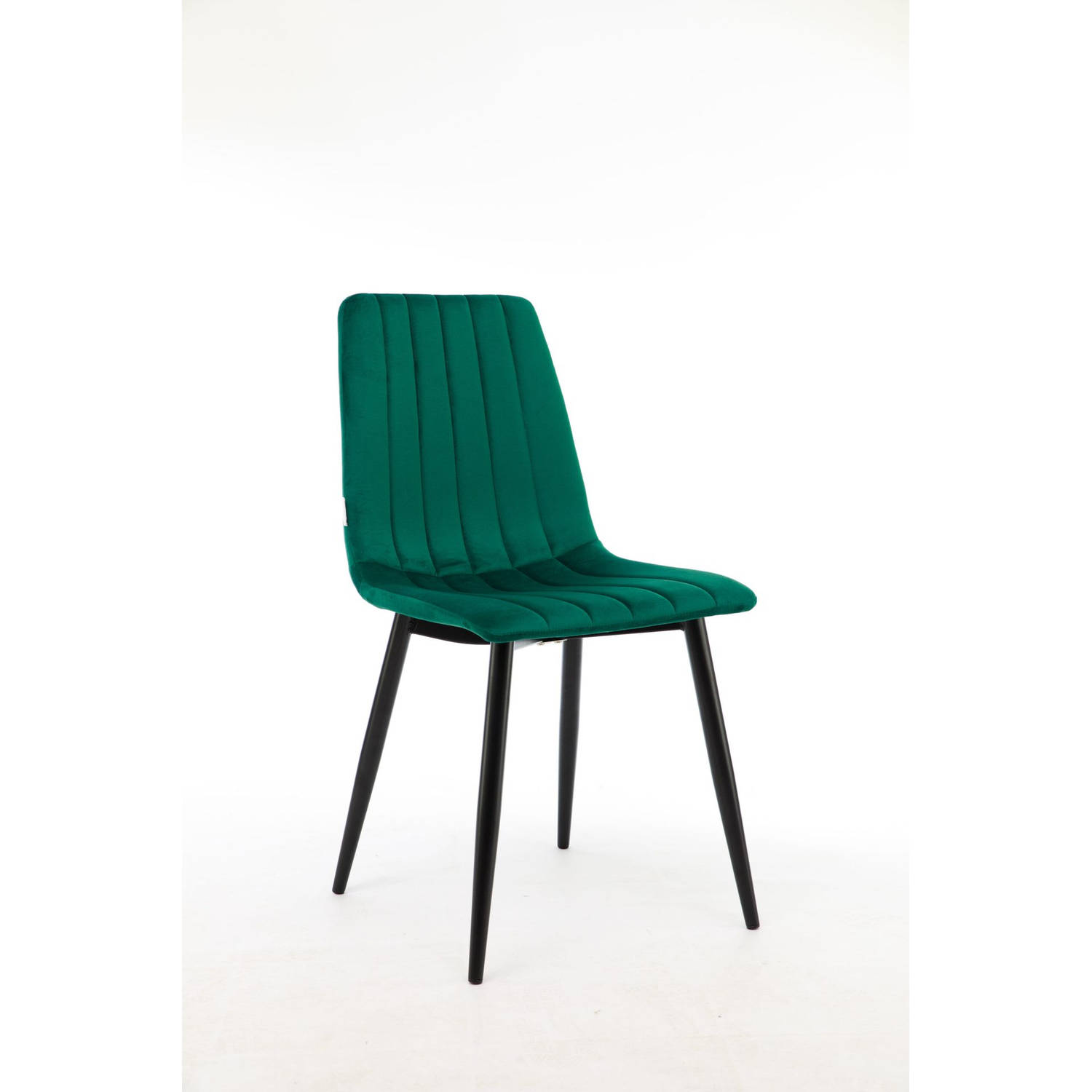 MaxxHome Eetkamerstoel - Eetkamerstoelen set van 2 - Velvet/Stoffen Stoel - Groen aanbieding