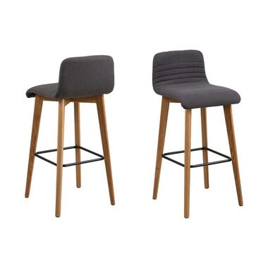 Barkruk Altura - antraciet (2 stuks) - Leen Bakker aanbieding