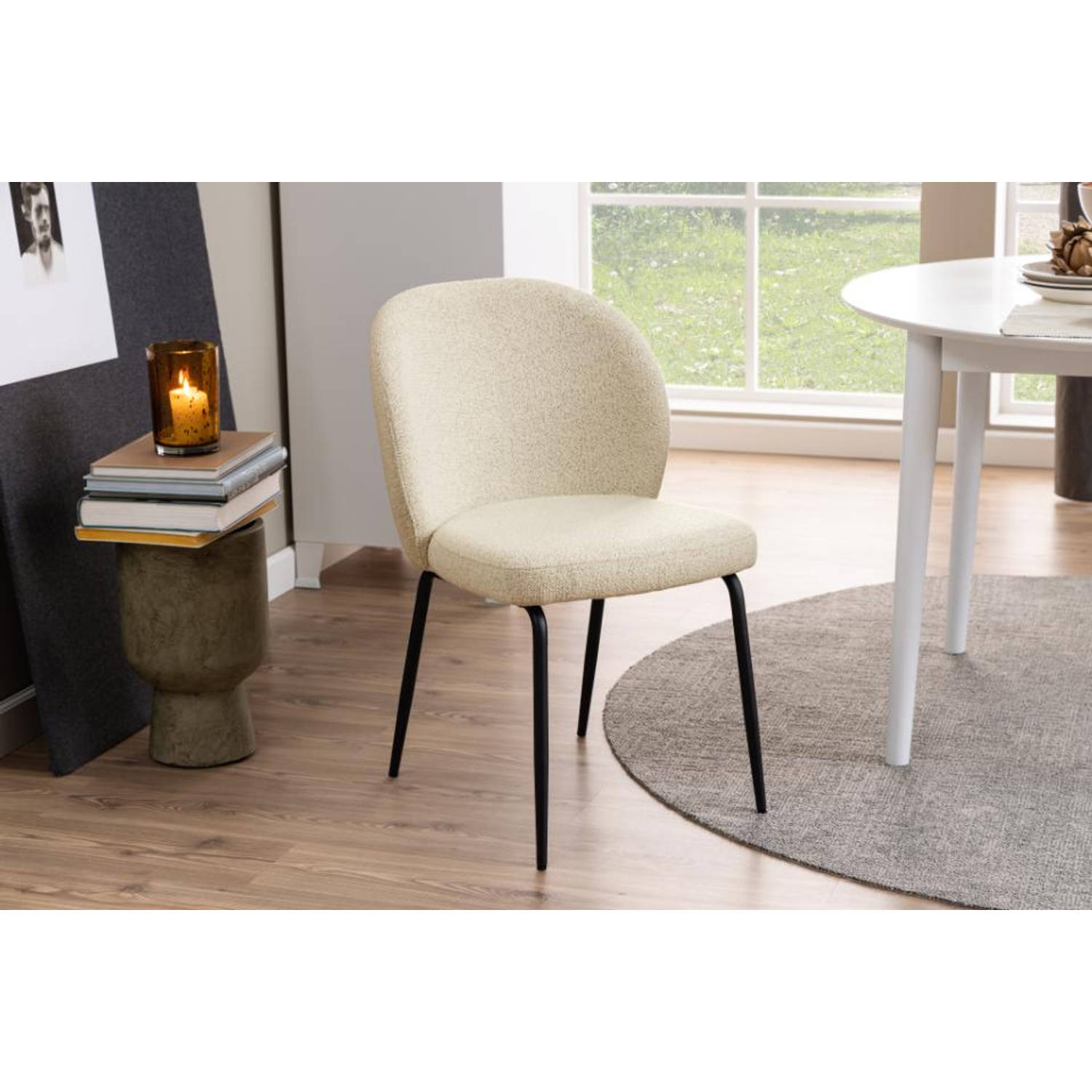 Giga Living - Eetkamerstoel Santiago Cream aanbieding