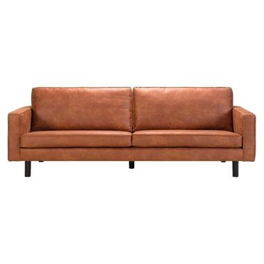 UMIX bank Bronx 3-zits - cognac - Leen Bakker aanbieding