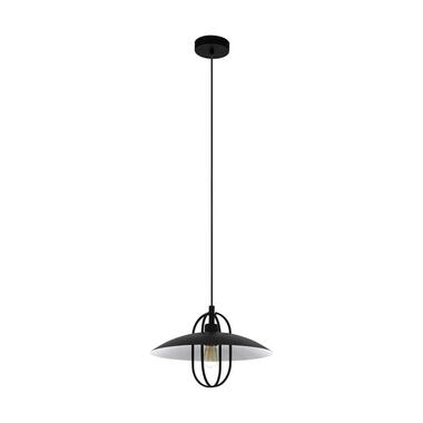 EGLO hanglamp Cregan - zwart/wit - Leen Bakker aanbieding