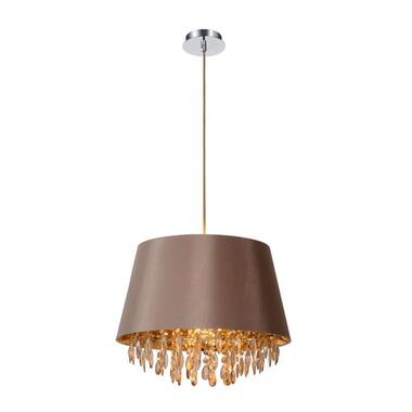 Lucide hanglamp Dolti - taupe - Ø45 cm - Leen Bakker aanbieding