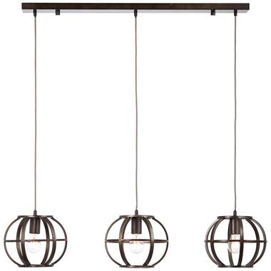 Brilliant hanglamp Basia 3 lichts - zwart - Leen Bakker aanbieding