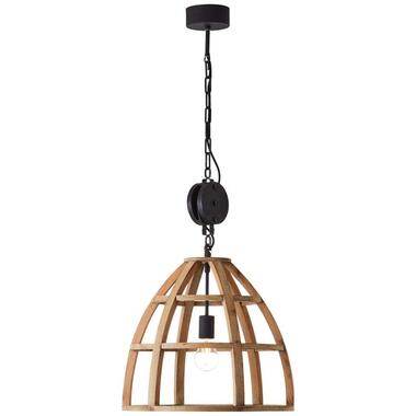 Brilliant hanglamp Matrix - hout - Ø47x162 cm - Leen Bakker aanbieding