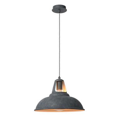 Lucide hanglamp Markit - Ø35 cm - zink - Leen Bakker aanbieding