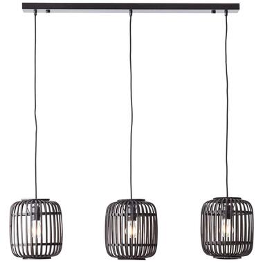 Brilliant hanglamp Woodrow 3-lichts - zwart - Leen Bakker aanbieding