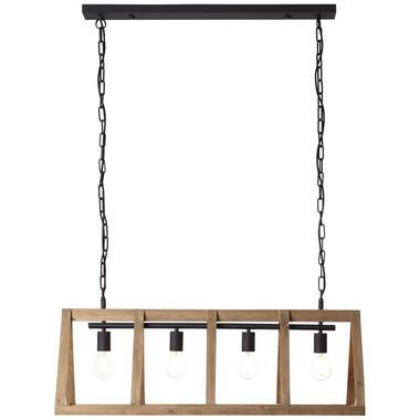 Brilliant hanglamp Matrix 4-lichts - bruin - Leen Bakker aanbieding