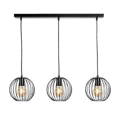 Hanglamp Xavier x3 - zwart - 154x80x20 cm - Leen Bakker aanbieding