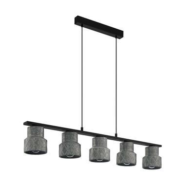 EGLO hanglamp Hillcot 5-lichts - zwart - Leen Bakker aanbieding