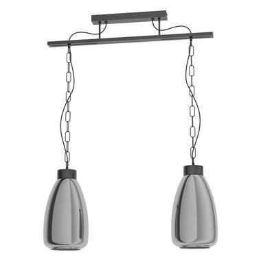 EGLO hanglamp Brickfield 2-lichts - zwart - Leen Bakker aanbieding