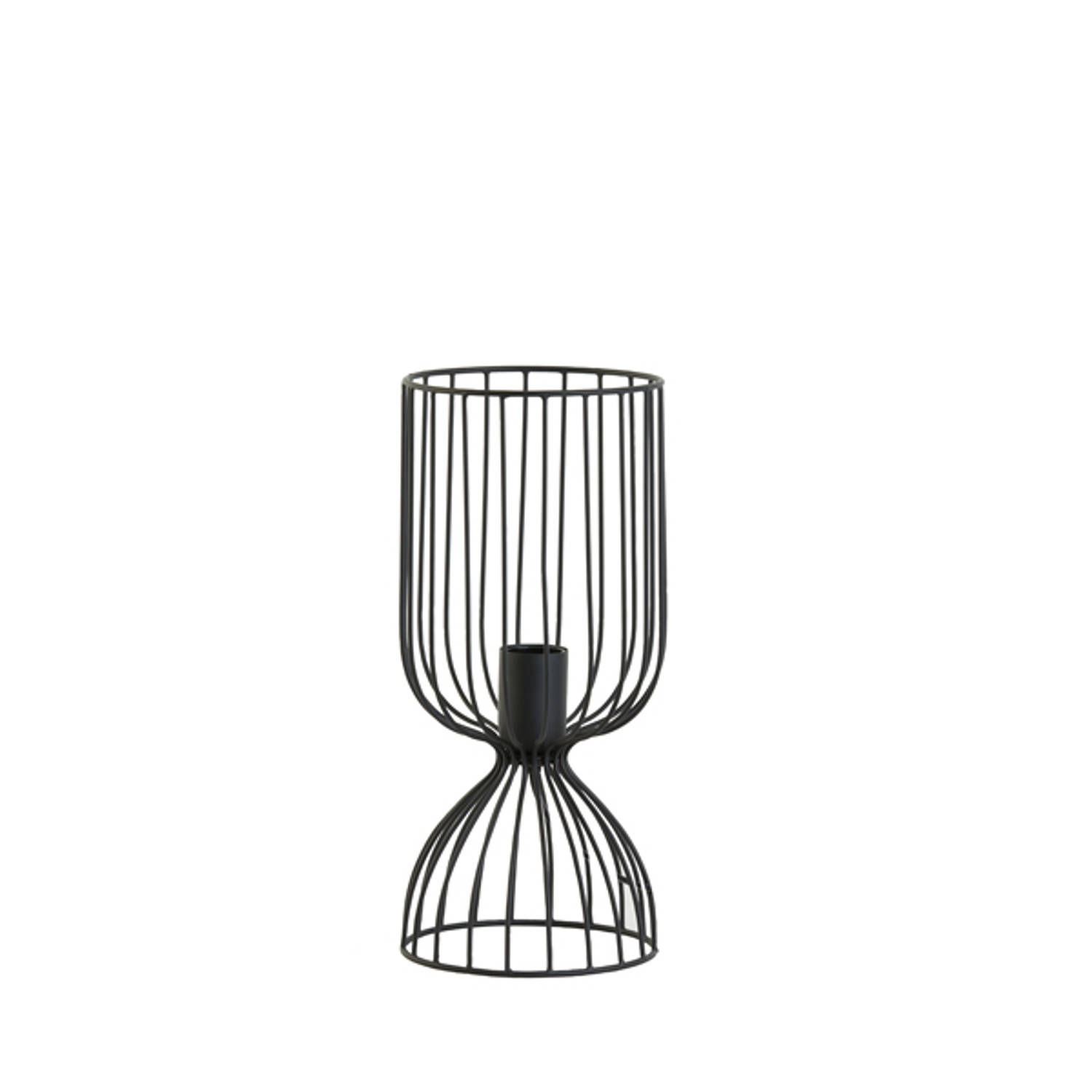 Light & Living - Tafellamp LAZAR - 16x16x36cm - Zwart aanbieding