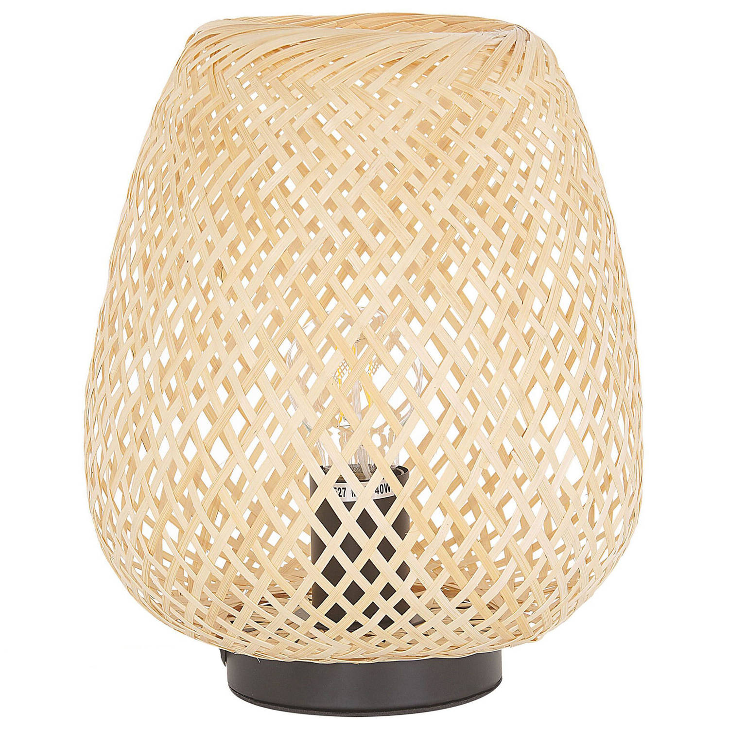 Beliani BOMU - Tafellamp-Lichte houtkleur-Bamboehout aanbieding