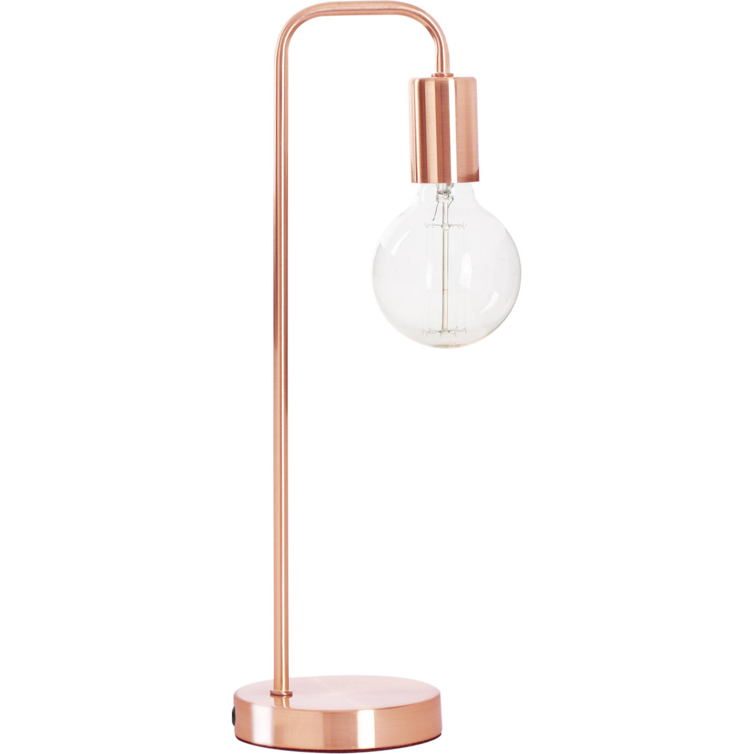 Atmosphera Tafellamp/bureaulampje Design Light - metallic koper - H46 cm - Bureaulampen aanbieding