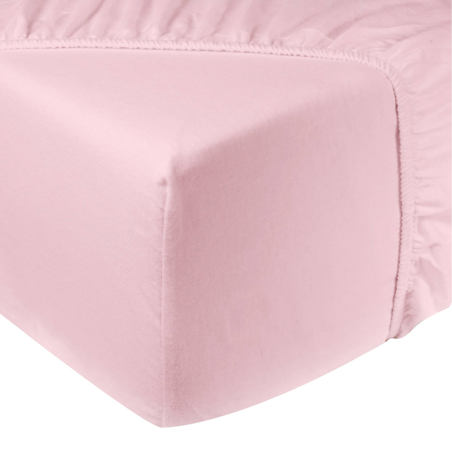 Hoeslaken flanel - 100% katoen - 140x200 - licht roze aanbieding