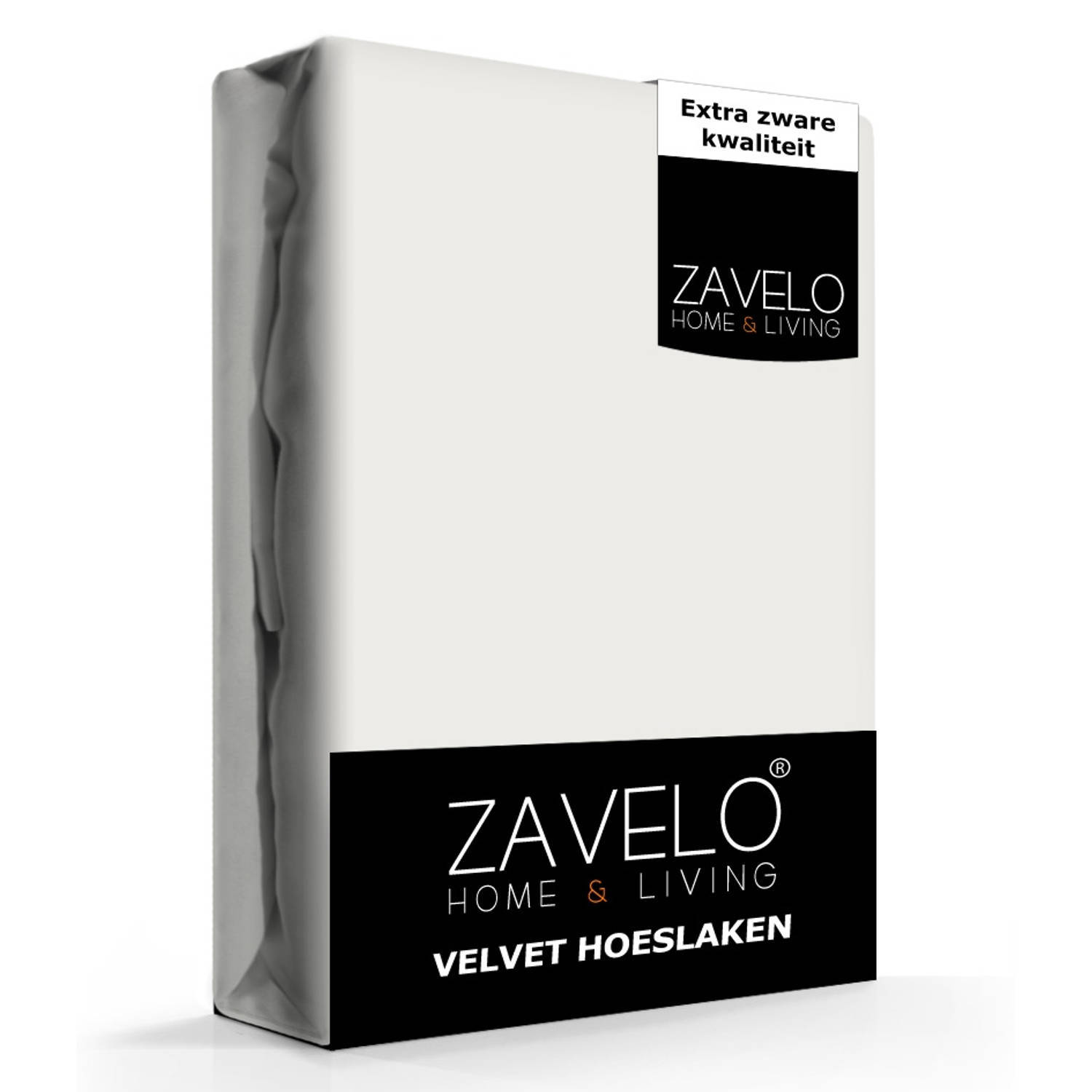 Zavelo Flanel Velvet Hoeslaken Creme -1-persoons (90x200 cm) aanbieding