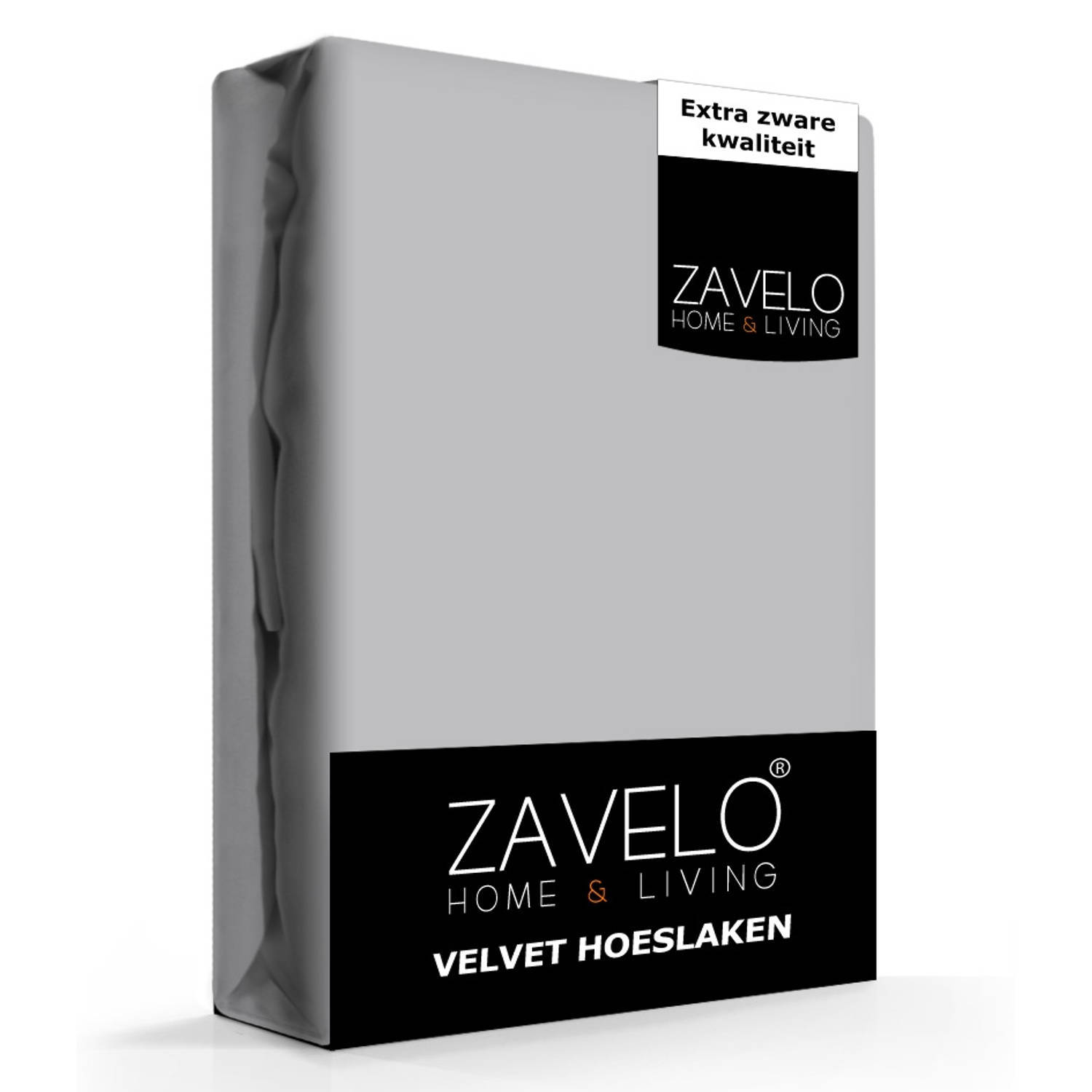 Zavelo Flanel Velvet Hoeslaken Grijs-2-persoons (140x200 cm) aanbieding