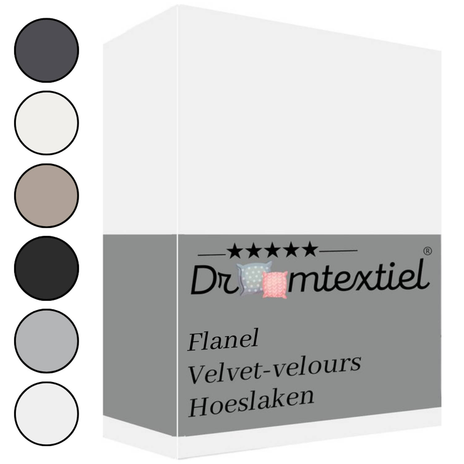 Droomtextiel Zachte Flanel Velvet Velours Hoeslaken Wit Eenpersoons 90x200 cm - Hoogwaardige Kwaliteit - Super Zacht aanbieding