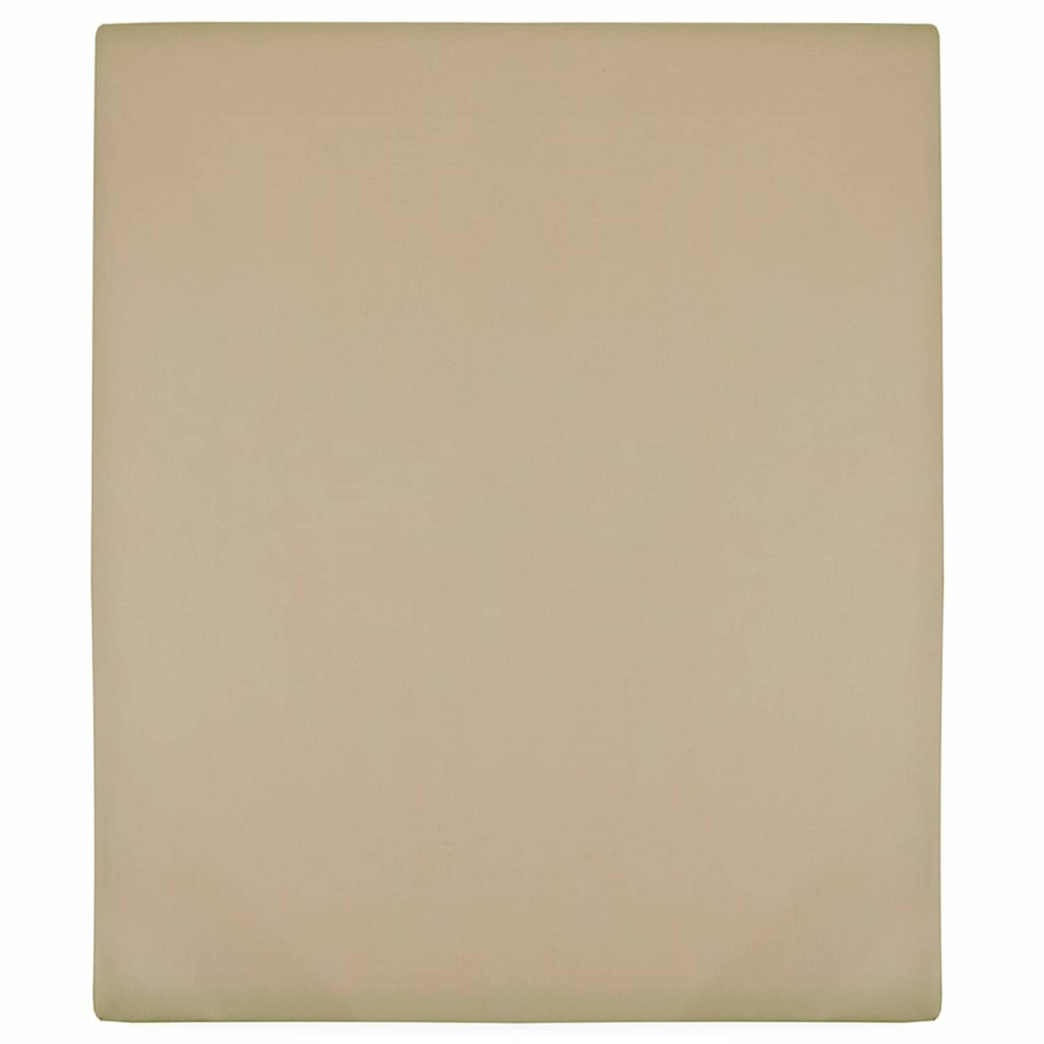 vidaXL Hoeslaken jersey 90x200 cm katoen taupe aanbieding