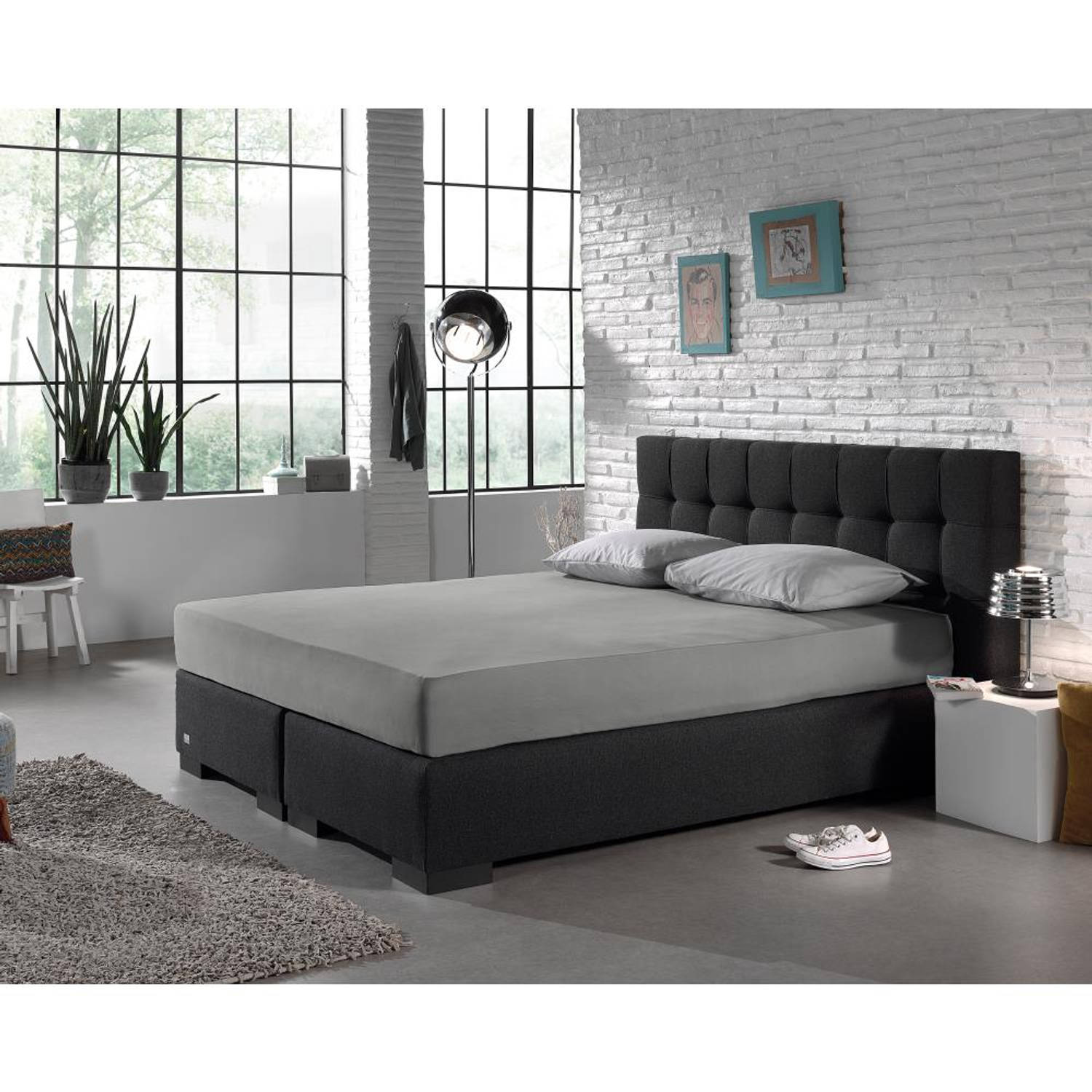 Sleeptime HSL HC Hotel Jersey Grey 160/180x200 aanbieding