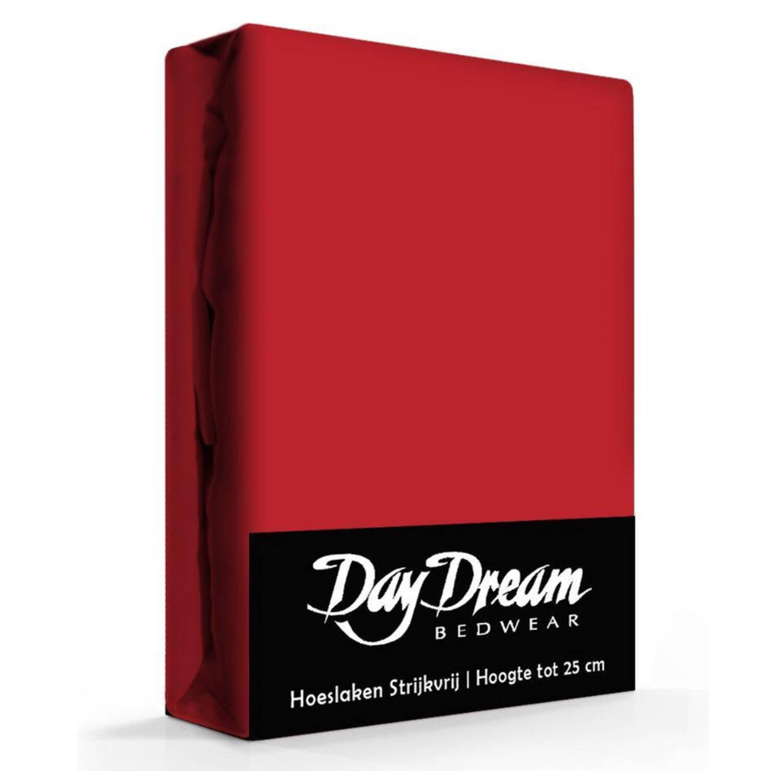 Day Dream Hoeslaken Katoen Rood - 90 x 220 cm aanbieding