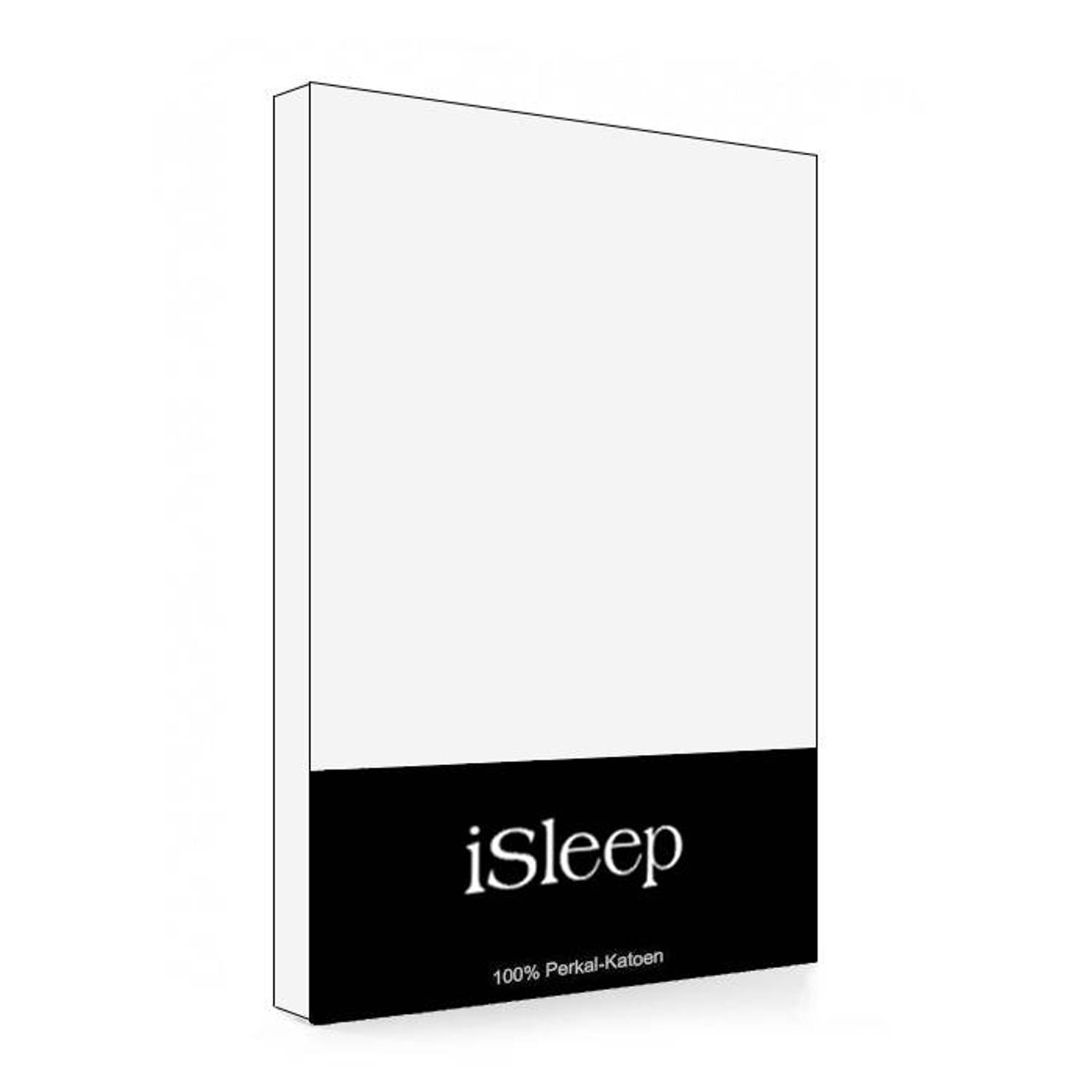 iSleep Laken Perkal Katoen - Wit - 200x270 aanbieding