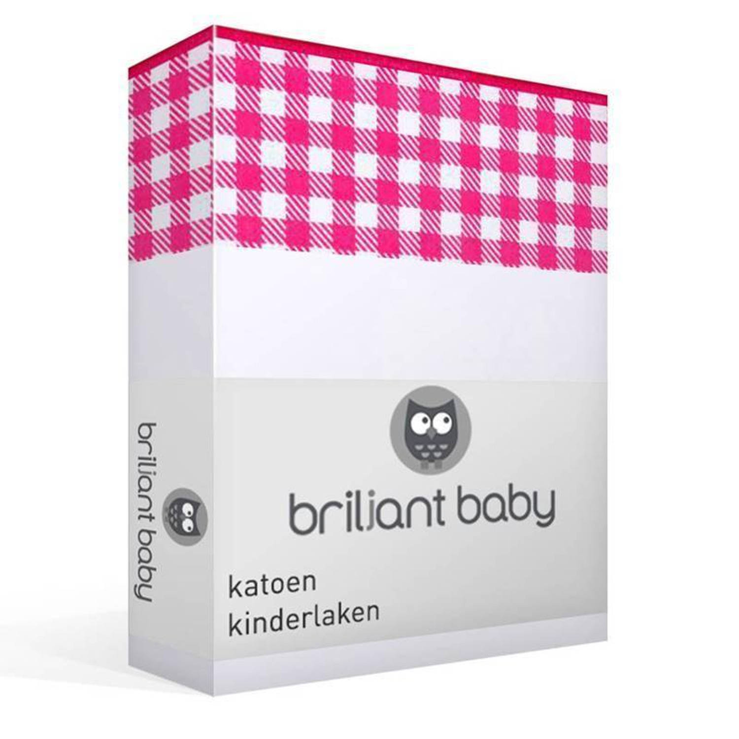 Briljant Baby Abby katoen kinderlaken - 100% katoen - Ledikant (100x150 cm) - Roze aanbieding