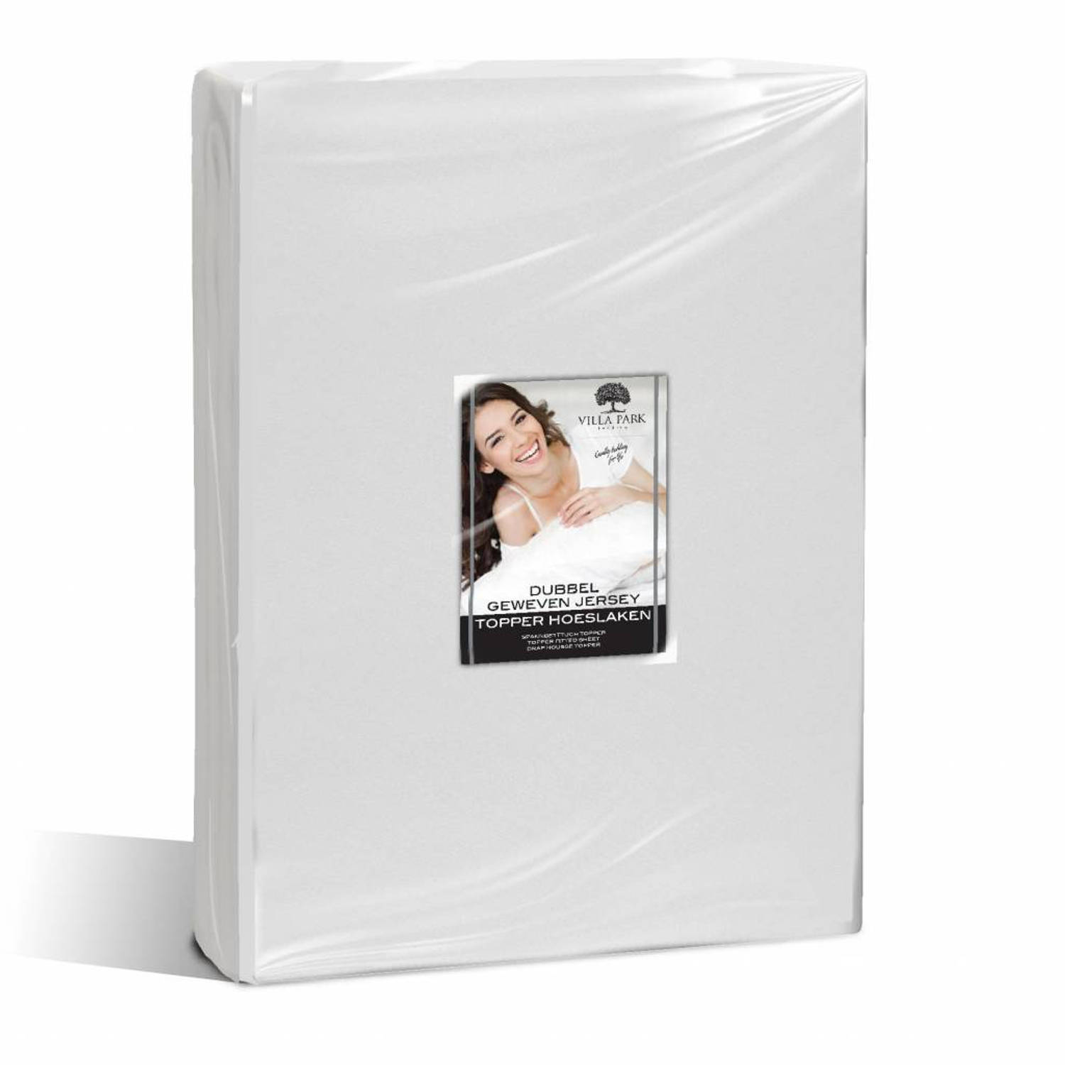 Nightsrest VP Dubbel Jersey Topper Hoeslaken - Grijs Maat: 190/200x200/220 + 12cm aanbieding