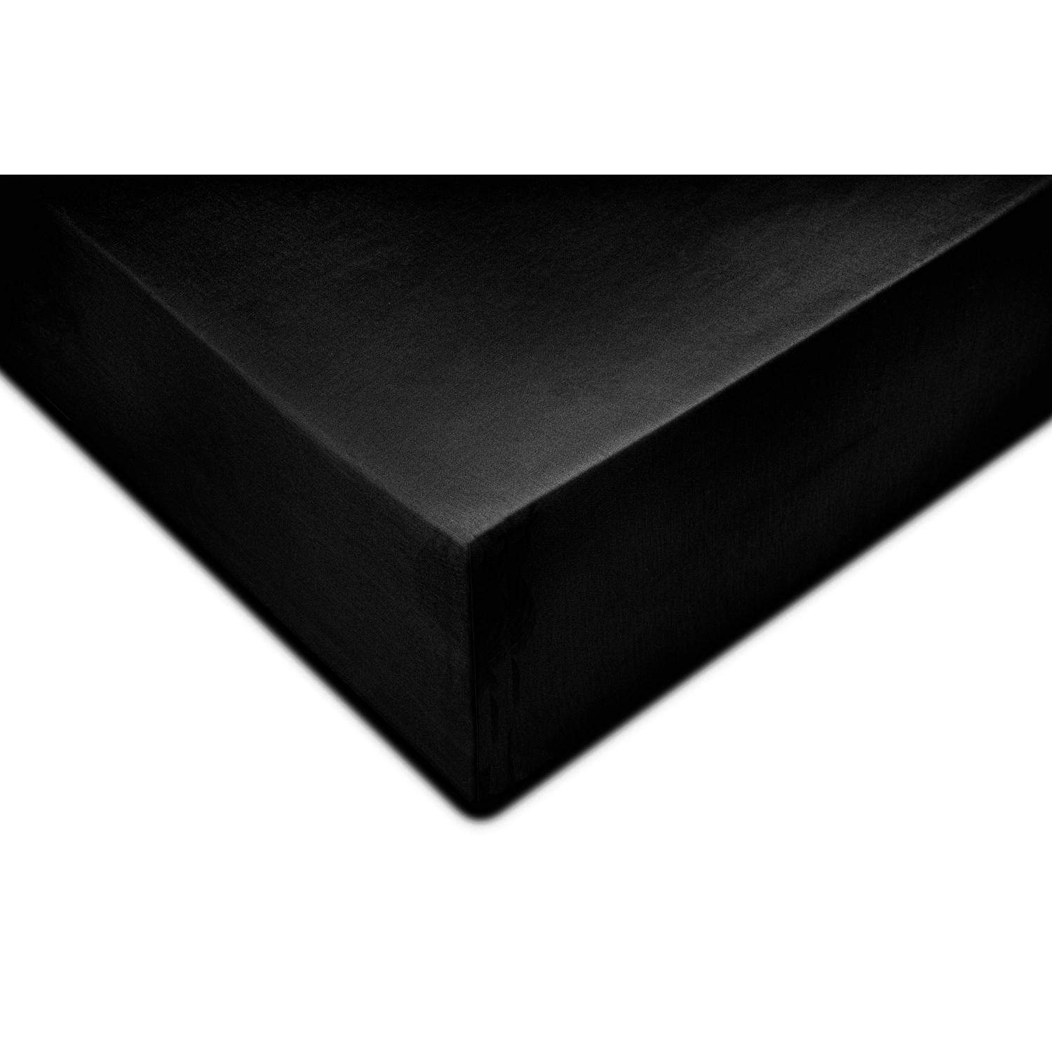 Zo home Satinado Hoeslaken Katoen Satijn 35cm Hoekhoogte - night black 90x210-220cm aanbieding