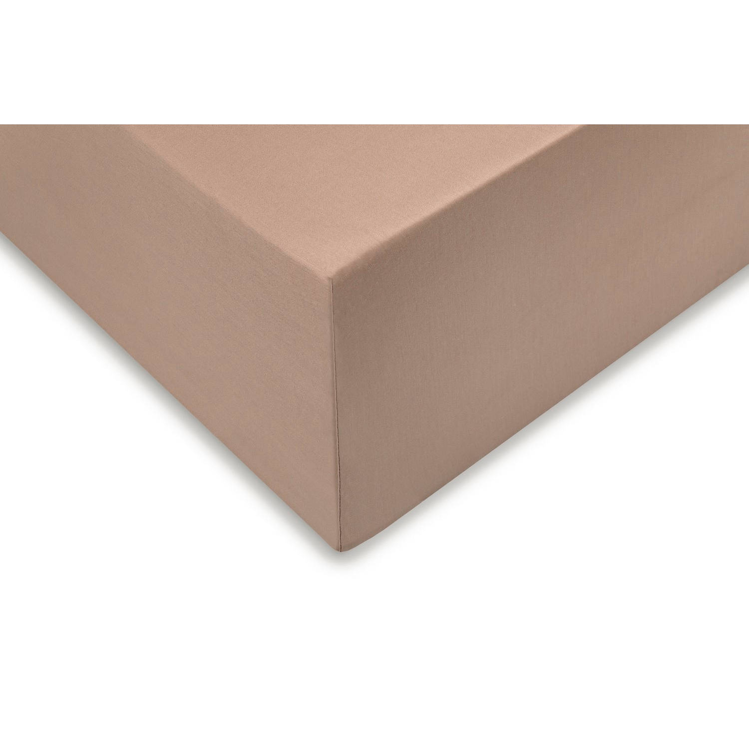 Zo home Satinado Hoeslaken Katoen Satijn 35cm Hoekhoogte - praline brown 90x210-220cm aanbieding