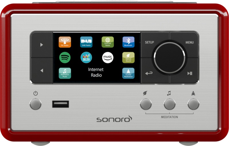 Sonoro RELAX 810 V2 Hybride radio Rood aanbieding