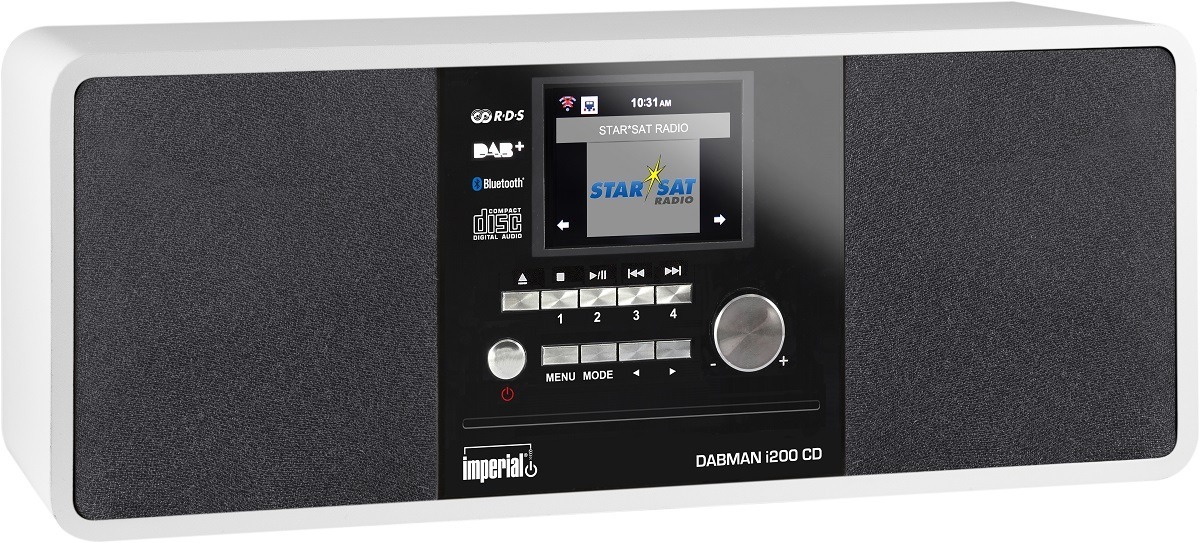 Imperial DABMAN i200 CD Hybride radio Wit aanbieding