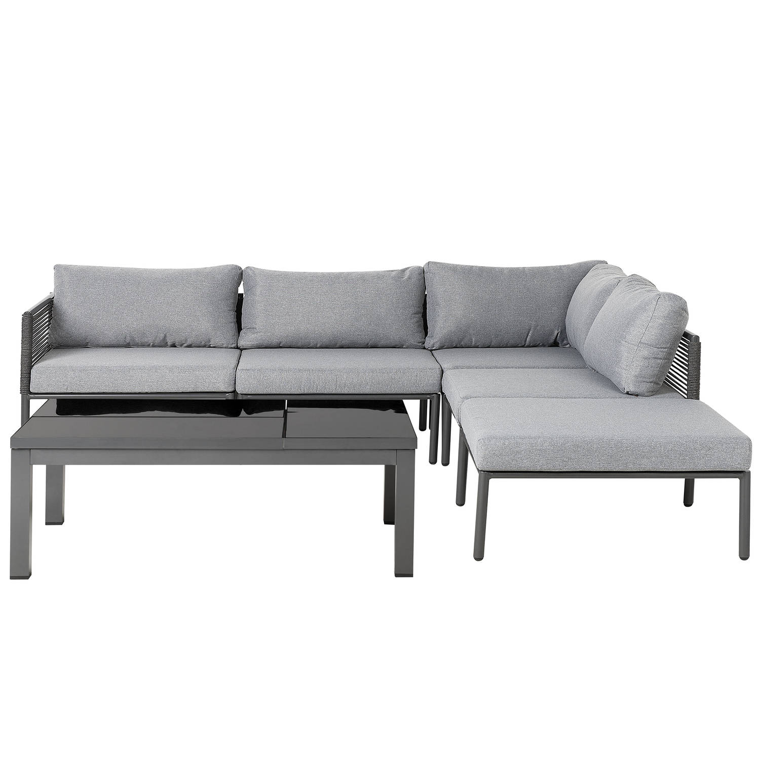 Beliani FORANO - Loungeset-Grijs-Aluminium aanbieding