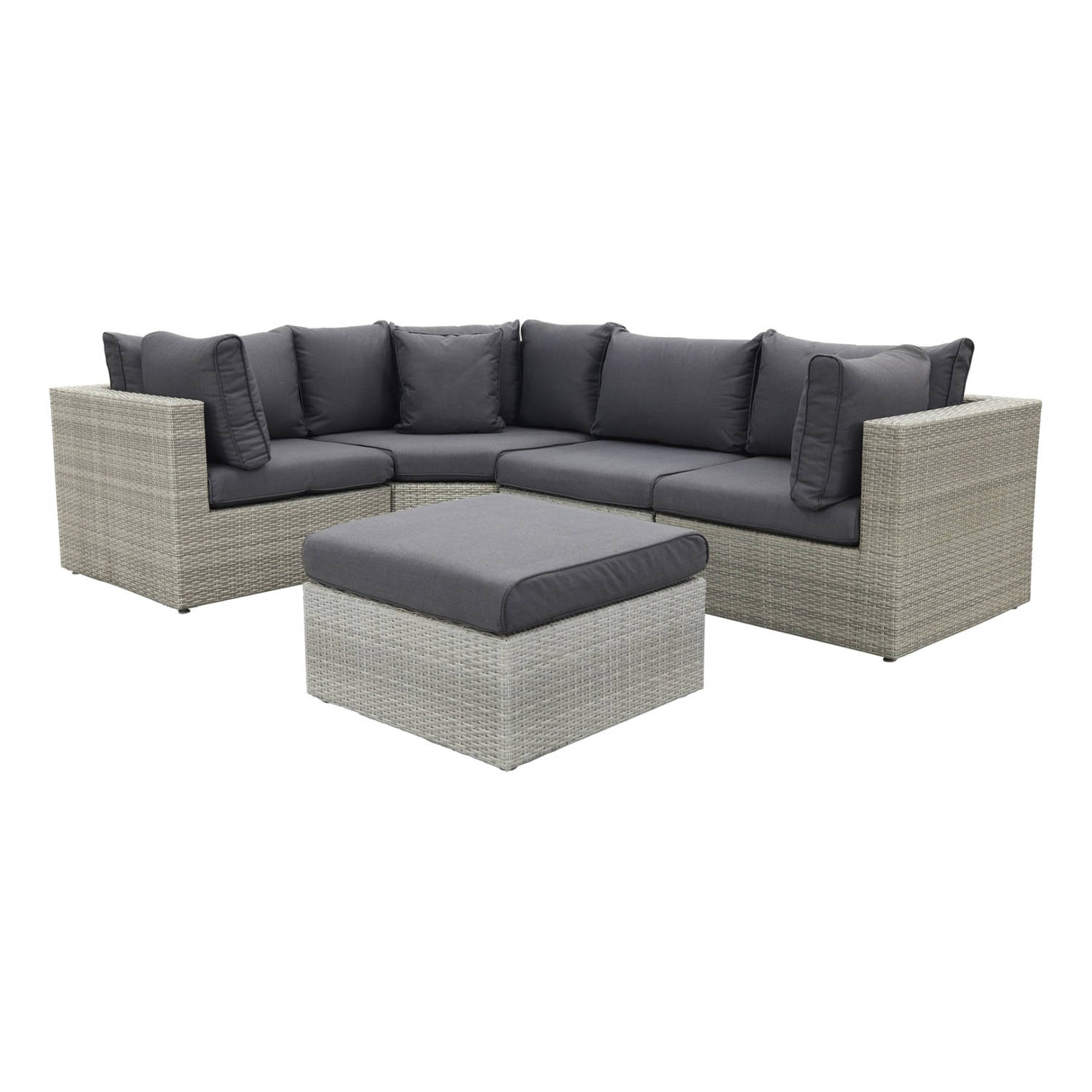 Suns Parma loungeset white grey - exclusief middel aanbieding