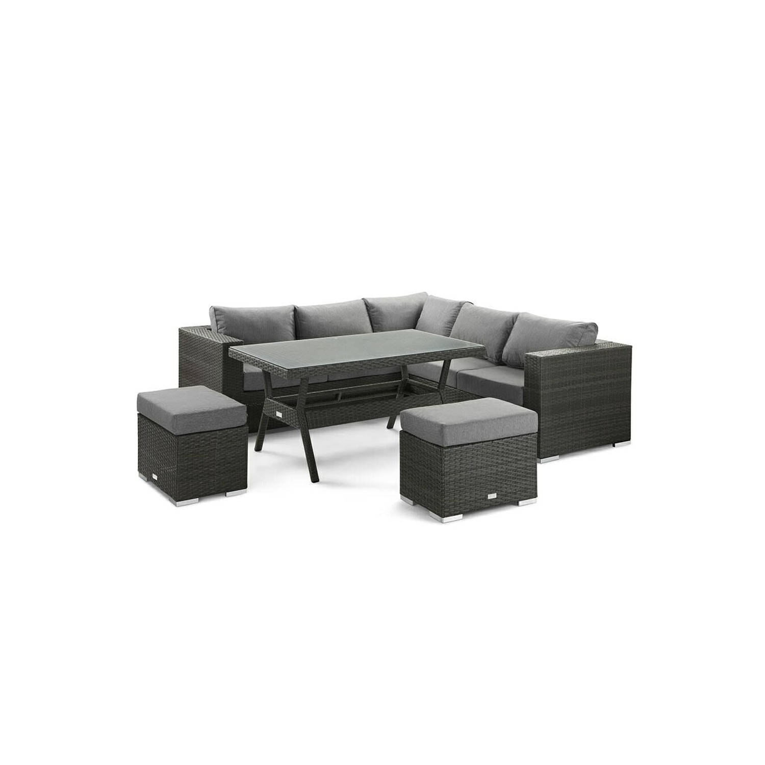 Feel Home - Alu Wicker Corner loungeset - Messina III aanbieding