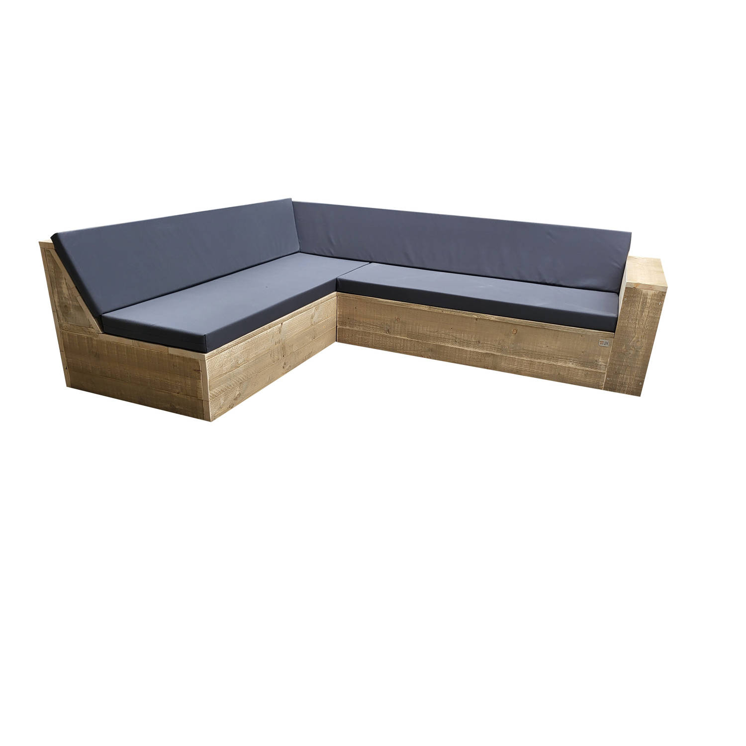 Wood4you Loungeset 1 steigerhout - GL-vorm - incl kussens aanbieding