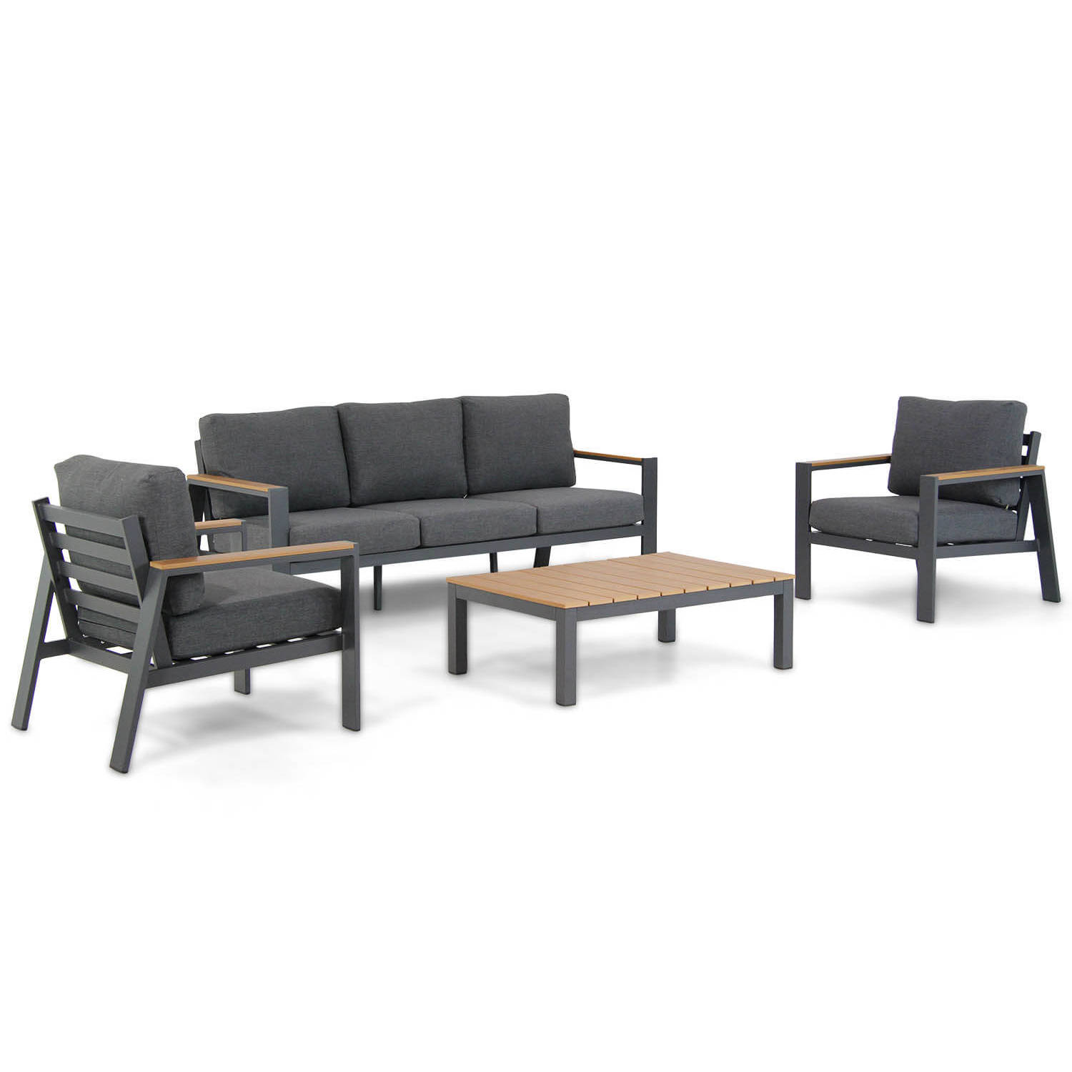 Domani Furniture Roseto stoel-bank loungeset 4-delig aanbieding