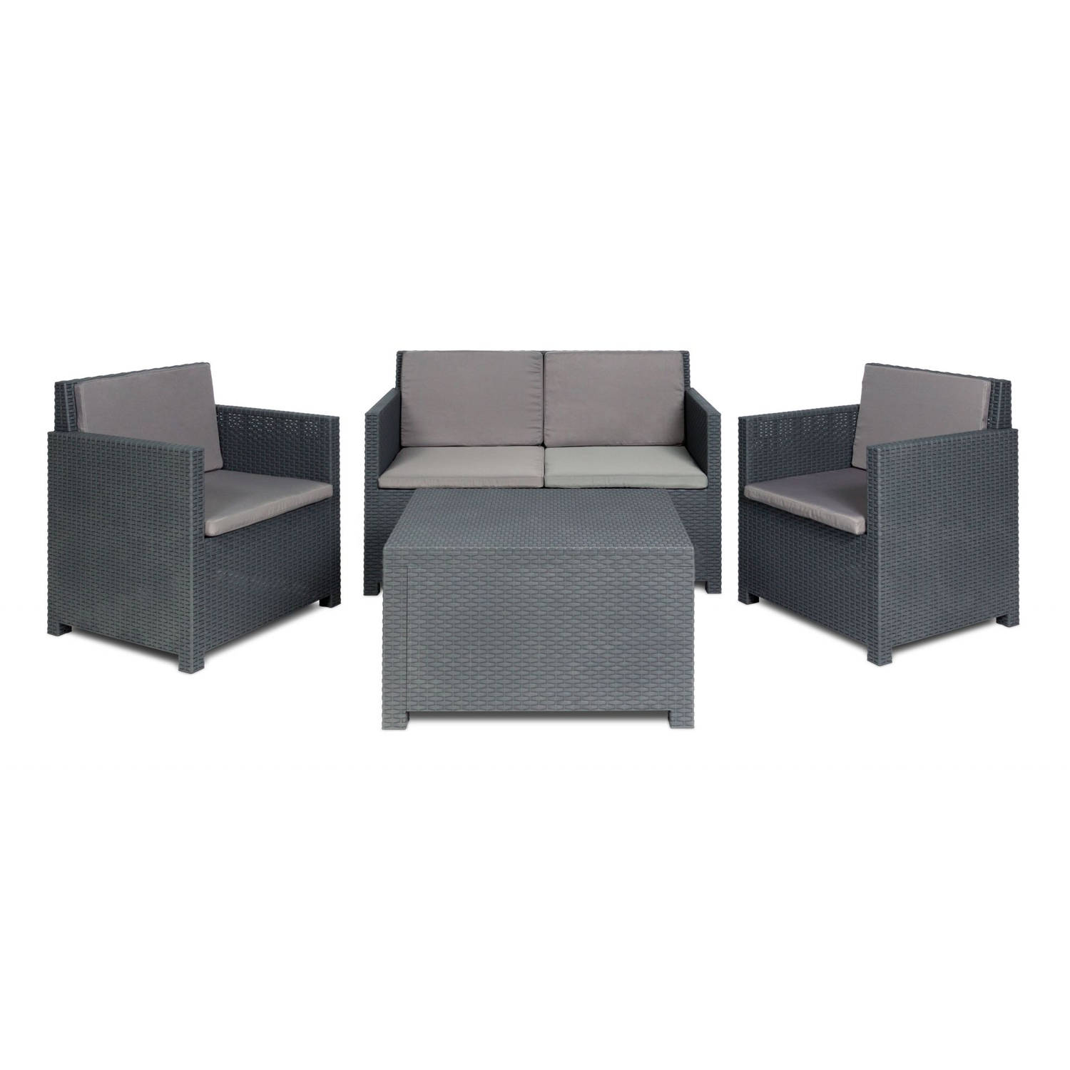 Toomax Aurelia loungeset - 4 zitplaatsen en een tafel - antraciet aanbieding