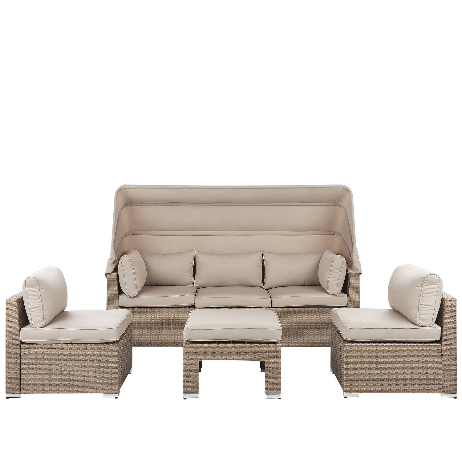 Beliani COCCOLIA - Loungeset-Beige-PE rotan aanbieding