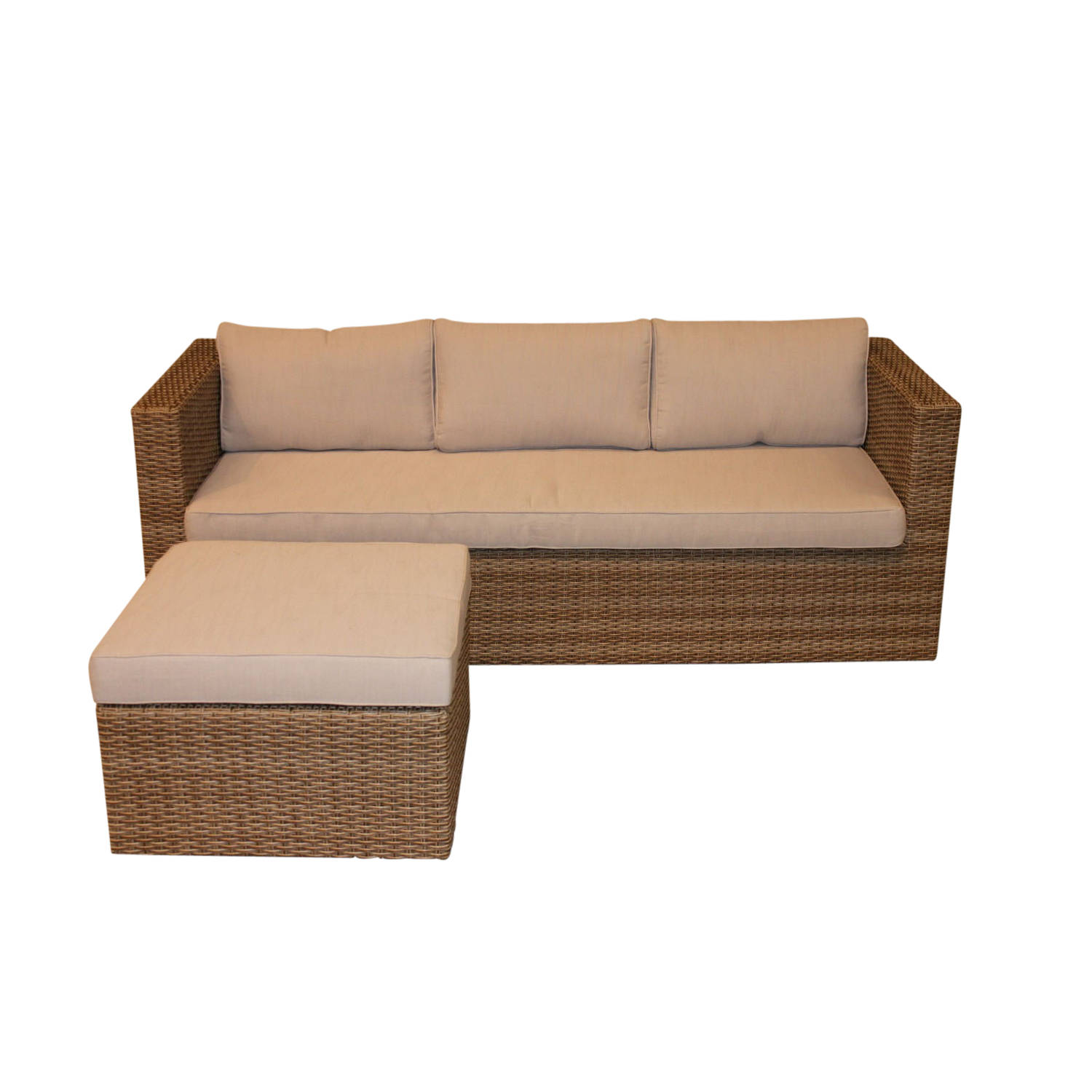 Bari loungeset rattan grey aanbieding